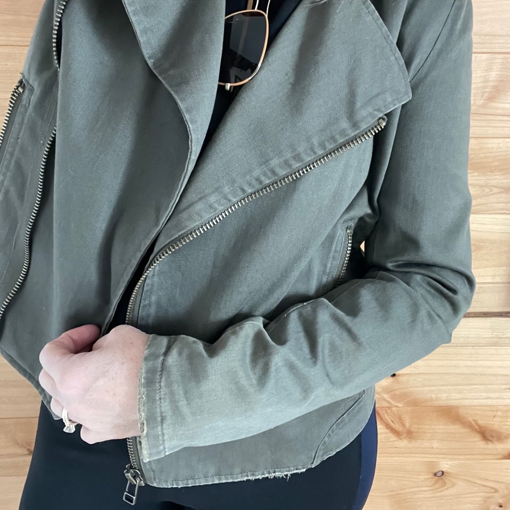 Joe’s jeans olive moto jacket, Take me slowly